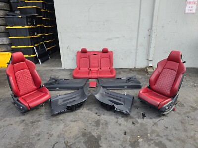 LEATHER SEAT SEATS SET FRONT/REAR W/DOOR PANELS OEM 43K 18-20 AUDI A5 S5 3.0T