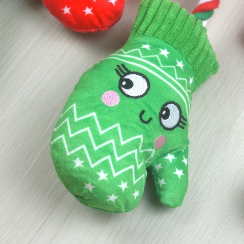 Plush Rope Gloves Dog Christmas Toy Tug Of War Puppy Stocking Filler Xmas - Picture 3 of 6