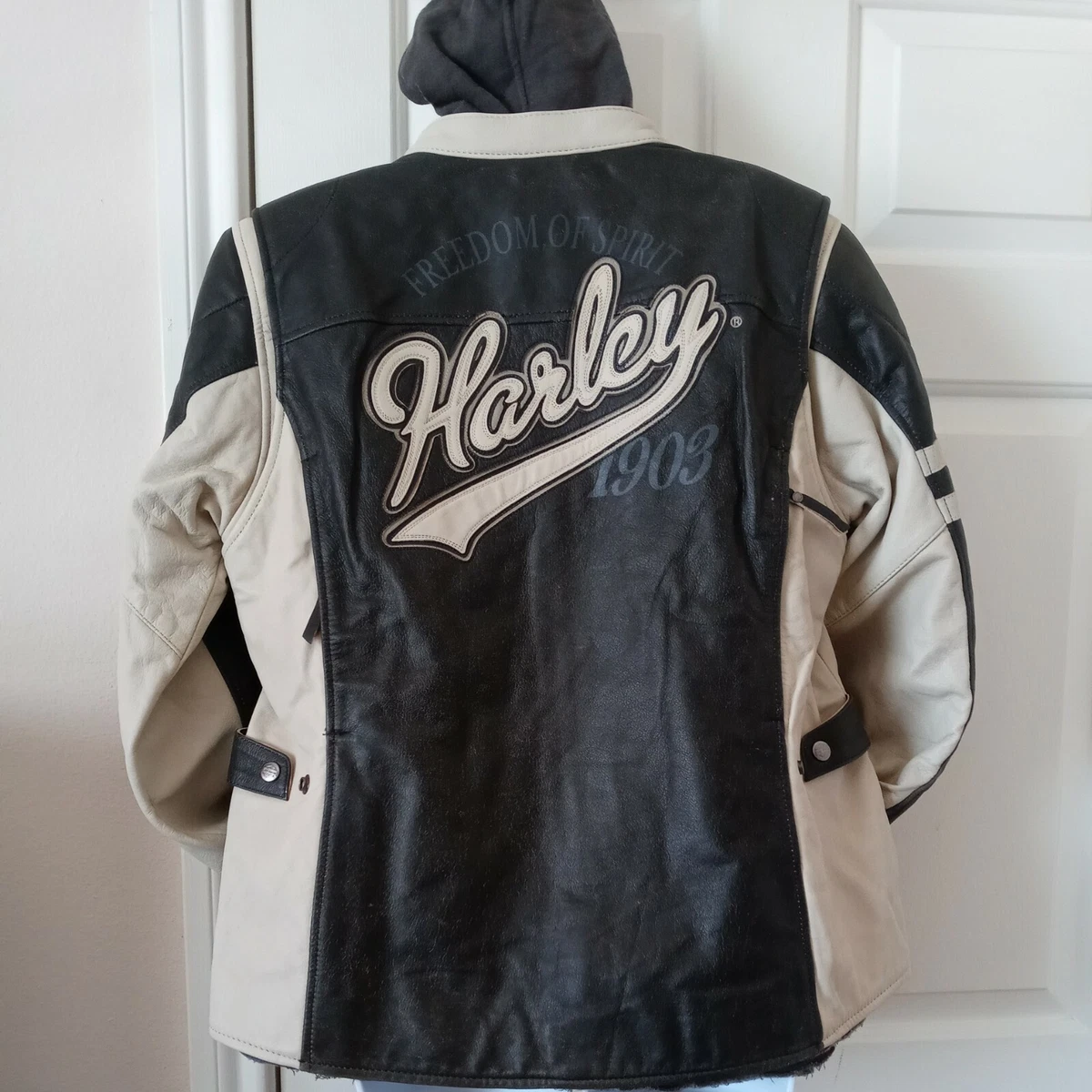 NWTS Harley Davidson Women s LEATHER JACKET 3 IN 1 COMBO XS eBay