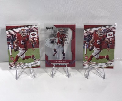 2021 Panini Chronicles Prestige Rookie Trey Lance RC #204 + Playoff Momentum
