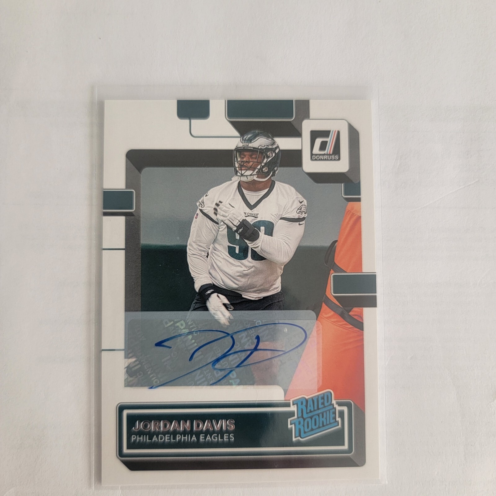 Jordan Davis Rated Rookie Card RC 2022 Donruss Football #353 Eagles Auto