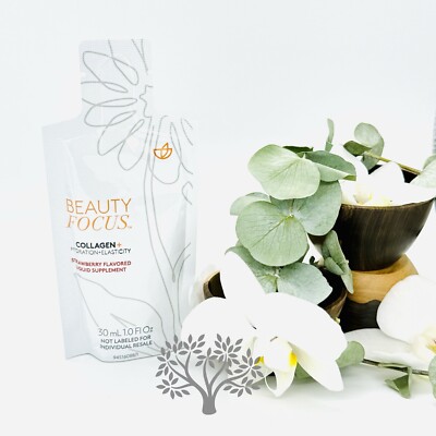 NuSkin Beauty Focus Collagen Plus Strawberry | Nu Skin Liquid Collagen 03/2027