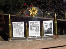 WW2 US Army Military Souvenir Trench Art Photograph Picture Frame