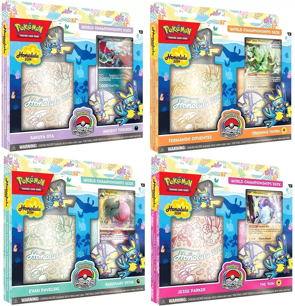 8 Pokemon TCG 2024 World Championship Decks Complete Set Sealed PRESALE 3/7