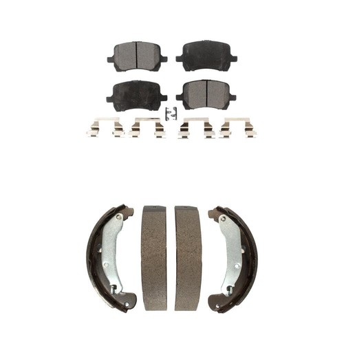 Front Rear Ceramic Brake Pads Drum Shoes Kit For Chevrolet HHR Cobalt Pontiac G5 - Picture 1 of 13