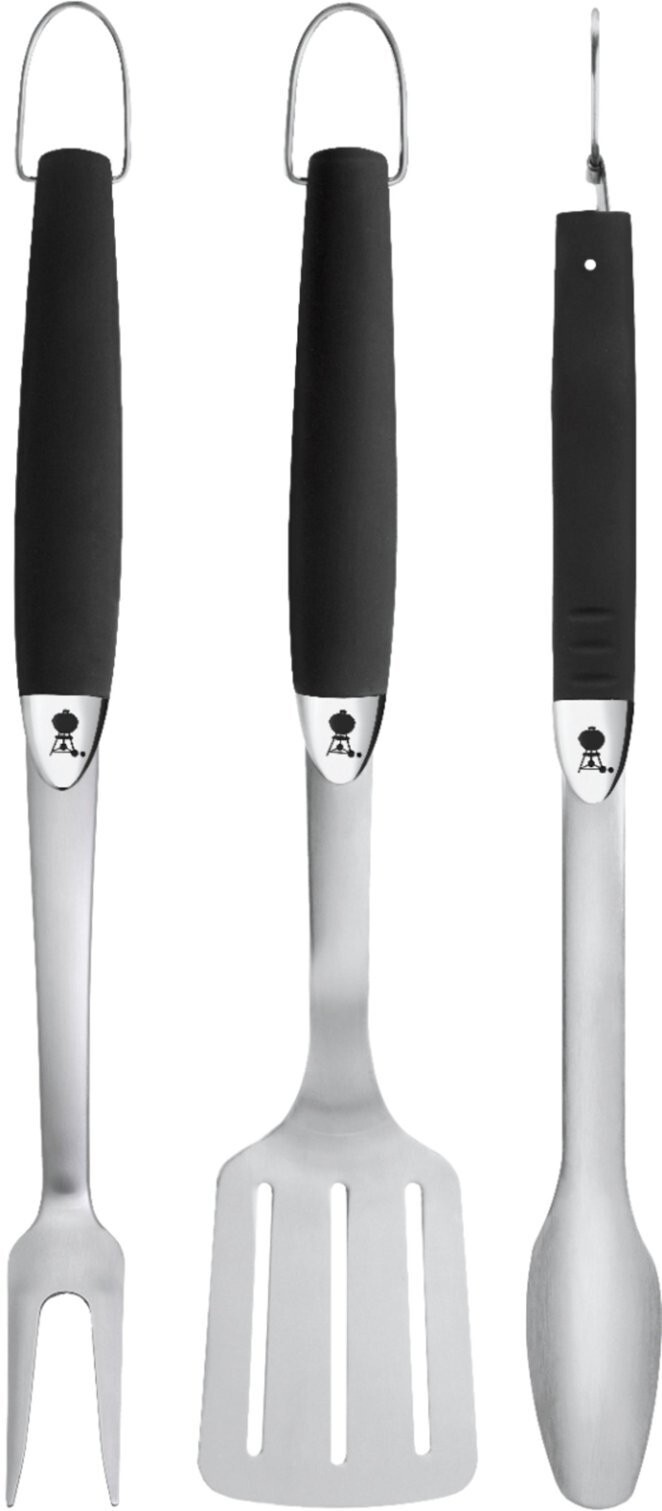 Weber 6630  - 3-Piece Stainless Steel Grill Tool Set - Silve