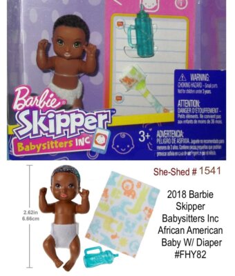 Barbie Skipper Babysitters Inc African American Baby Doll by Mattel FHY82 - NIB