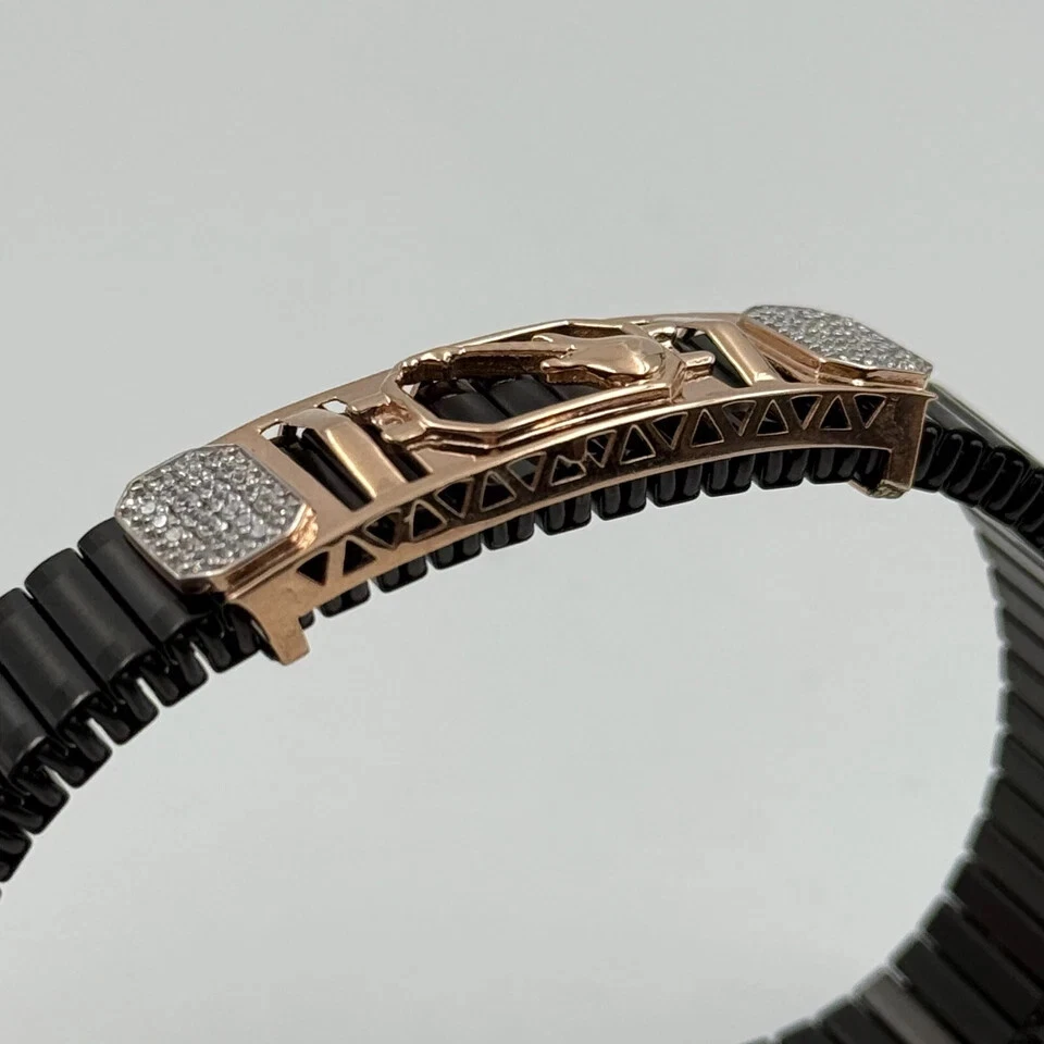 3CT Lab Created Diamond Adjustable Men's Bracelet 14K Rose Gold Finish - Image 2 of 4