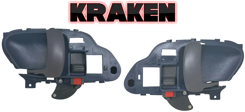 Manijas de puerta interiores para camioneta Chevy GMC Suburban 1995-1999 con biseles azules Foto 2 de 4