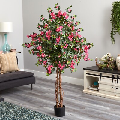 5.5  Bougainvillea Artificial Flowering Tree Home Office Decor. Retail $199