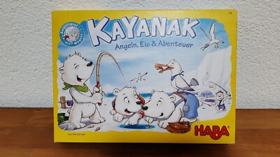 HABA Spiel Kayanak Angeln, Eis und Abendteuer Spiel Brettspiel 