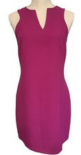 Charlee Womens Shift Dress Work Wear Purple Size M