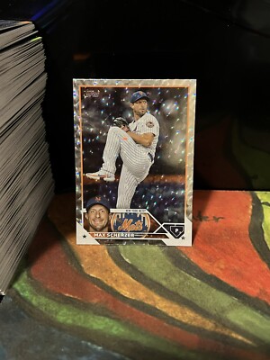 MAX SCHERZER 2023 Topps Series 1 SILVER FOIL BOARD Super Box EXCLUSIVE METS #21