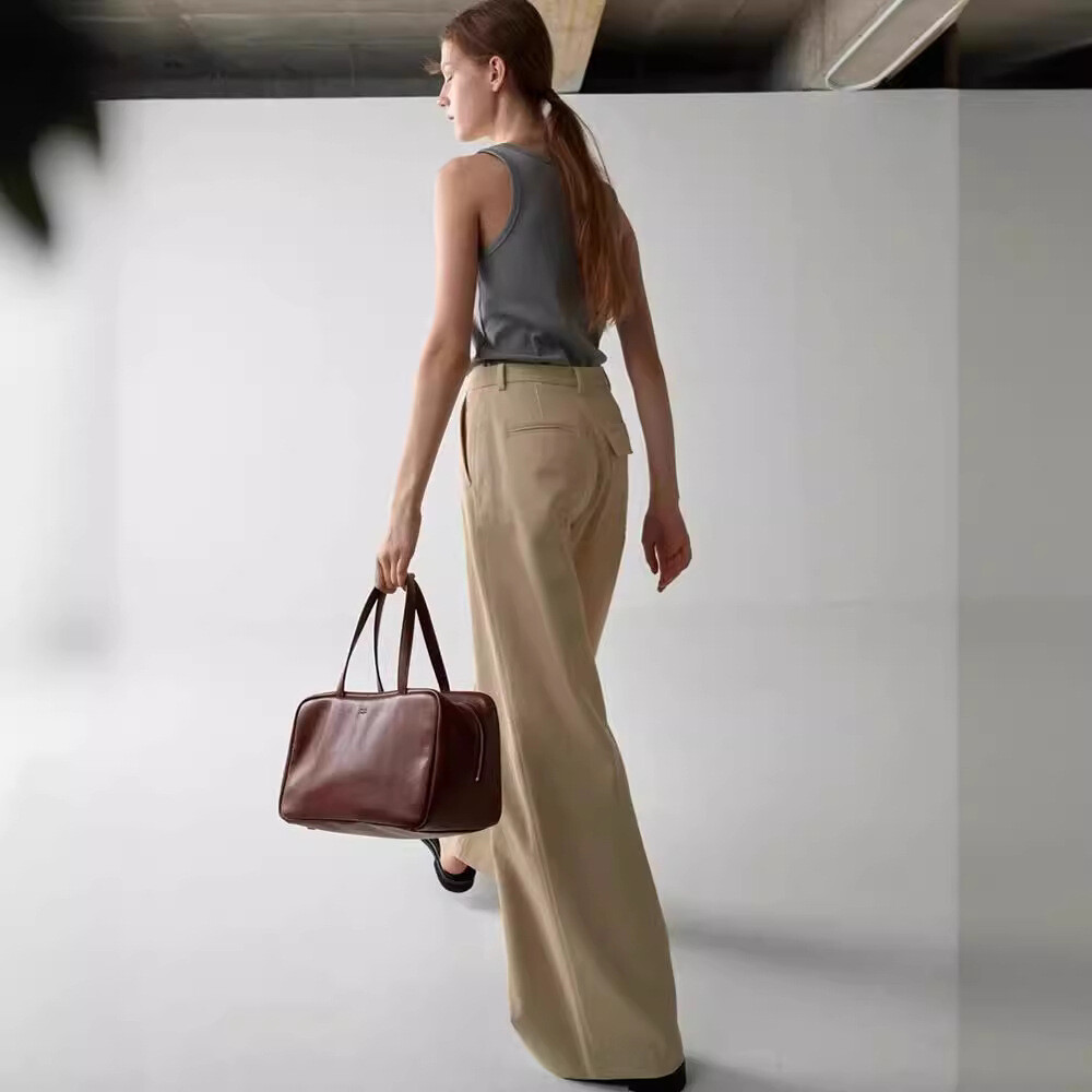 Pantalone casual donna primavera autunno nuovo vita alta gamba dritta LA FILA