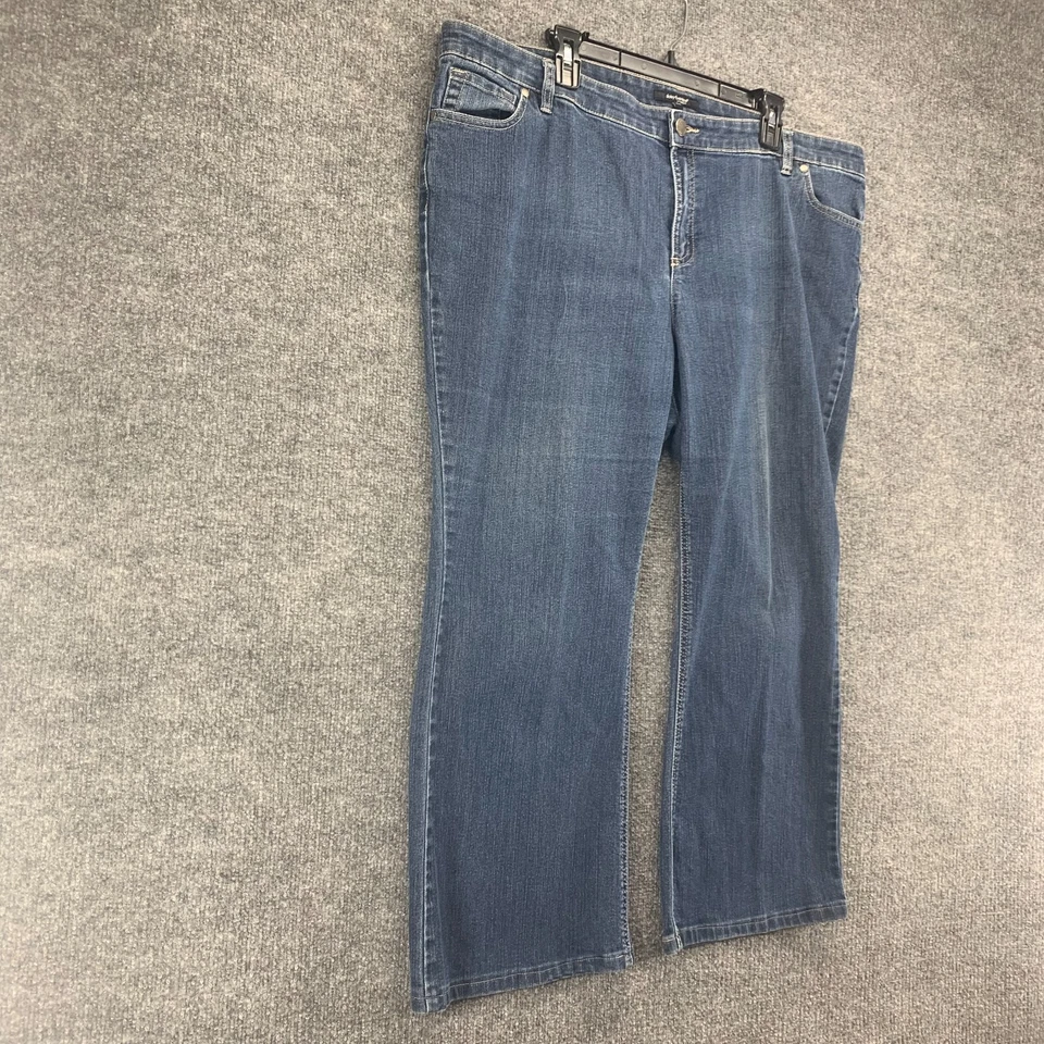 Daisy Fuentes Jeans Womens 20W Blue Stretch Medium Wash Denim Straight 42x26 - Image 2 of 4