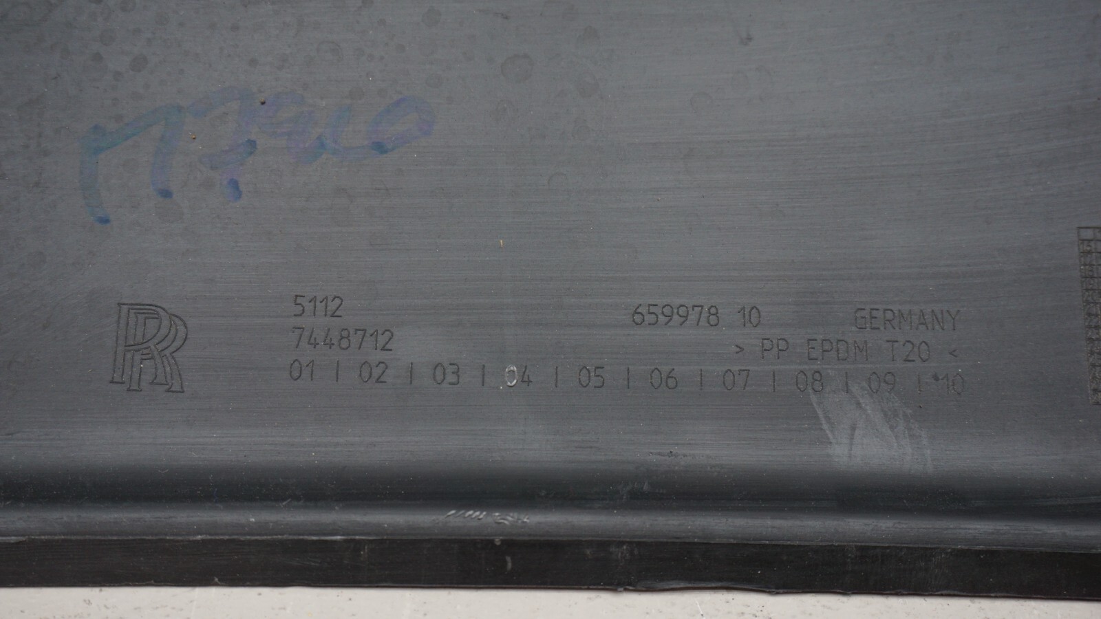 2019-2022 ROLLS ROYCE CULLINAN REAR LOWER BUMPER COVER VALANCE OEM 5112 7448712