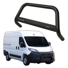 Pare Buffle Noir Protection Pour Fiat Ducato Depuis 2024 Homologue Inox Ø 63mm