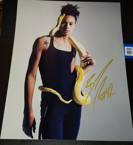 BRITTNEY GRINER signed auto 11x14 photo PHOENIX MERCURY USA OLYMPICS ESPN BODY
