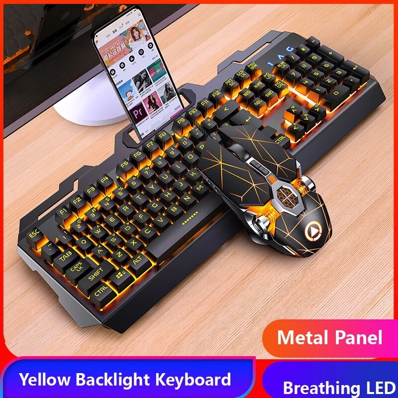 Pc, lap Gaming Keyboard&Mouse Mechanical Feeling RGB LED