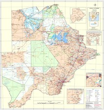 Botswana Official Topographic Map 1:1,000,000 2017