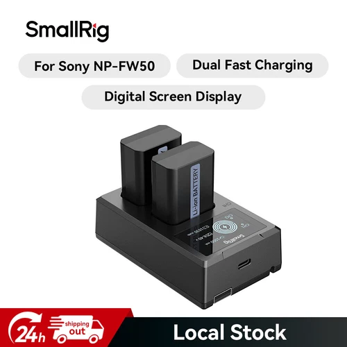 SmallRig Battery Charger Set for Sony NP-FW50 for Sony ZV-E10/A6400/A7S II/A7S