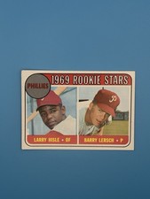 1969 Topps Card #206 Phillies Rookie Stars (Larry Hisle/Barry Lersch). rookie card picture