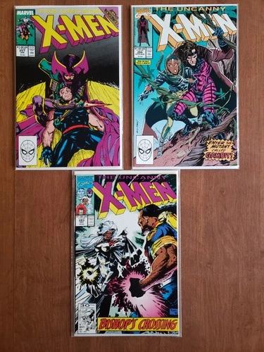 VINTAGE 3 PC UNCANNY X-MEN COMIC BOOK LOT-ISSUES 257, 266(1st APP GAMBIT), 283