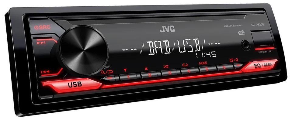 JVC KD-X182DB Autoradio mit MP3 USB AUX MaX Power 4 x50W DAB / DAB+ - Bild 3 von 4