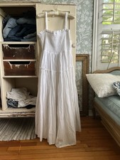 White Cotton Maxi Dress Tiered Size US12 NWOT ASOS Collection