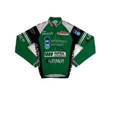 Maglia ciclismo vintage Carrera Biciclette Team Nuvolento manica lunga verde XS