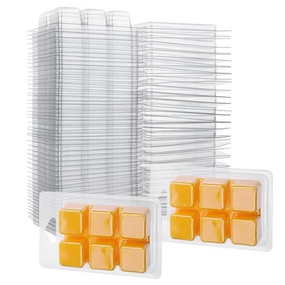 Aselected Wachsschmelzformen 100 Stück 6 Hohlräume Wiederverwendbar Klar Transparent Farbe 