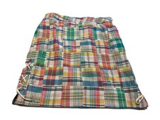 Talbots Patchwork Madras Plaid Skirt Size 6P - 100 Cotton New Without Tag