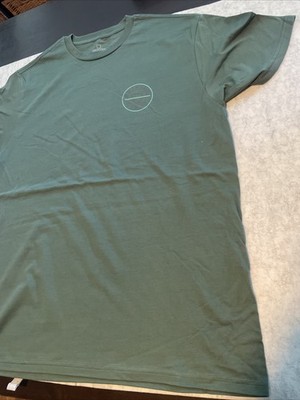 NEW! Brixton Mfg. T Shirt Standard Fit L Green 2 Sided Size Large
