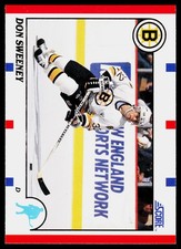 Don Sweeney, 1990-91 Score American, #51, Boston Bruins, RC
