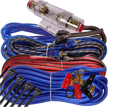 Complete 1000W 8 Gauge Amplifier Installation Wiring Kit Amp PK3 8 Ga Blue - for