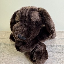 Folkmanis Dog Chocolate Lab Full Body Puppet Plush 20  Weighted Paws Retired