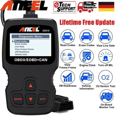 2025 ANCEL AD310 Profi KFZ Diagnosegerät OBD2 Fehler Auslesegerät Auto Scanner