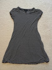 Forever 21 Striped Stretch T-Shirt Dress - Black and White - Size Small - EUC