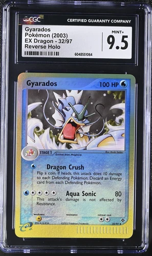 2003 Pokémon Gyarados Reverse Holo EX Dragon #32 CGC 9.5
