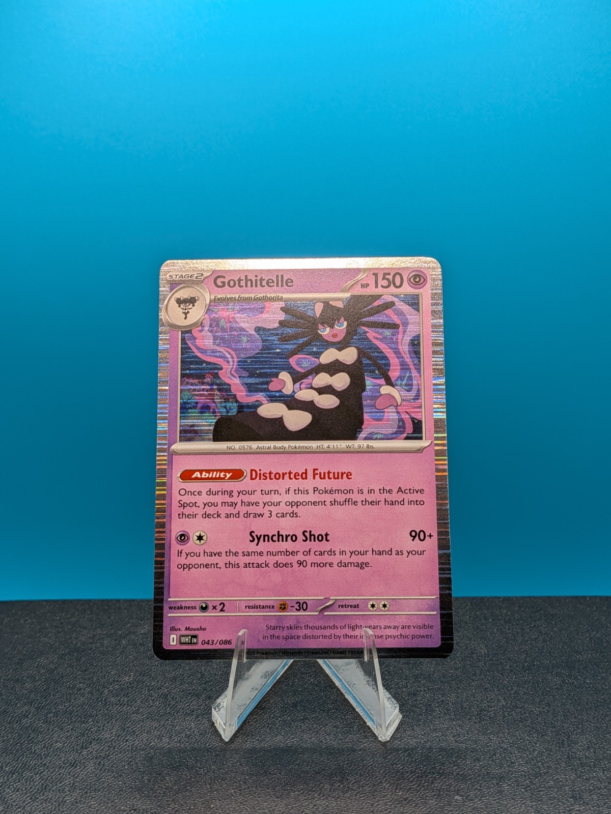 Gothitelle 043/086 Sv: White Flare Holo