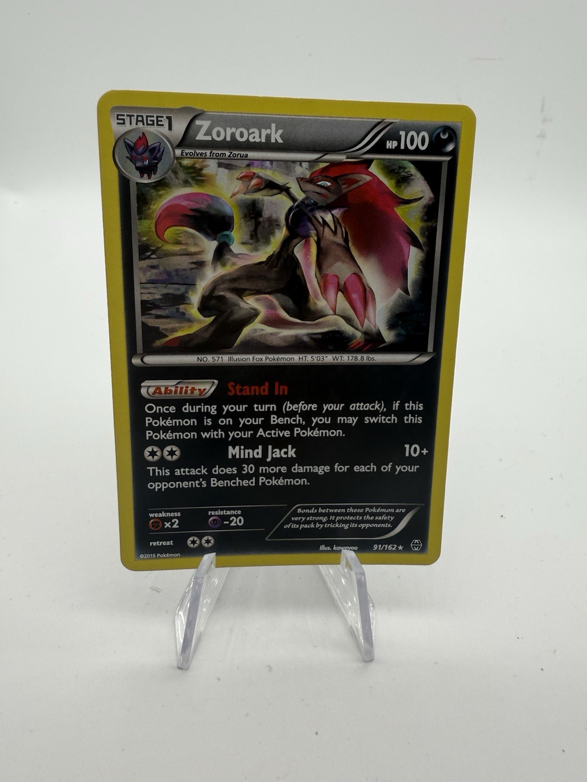 Pokemon - Zoroark - 91/162 - Holo Rare - XY - BREAKthrough - NM