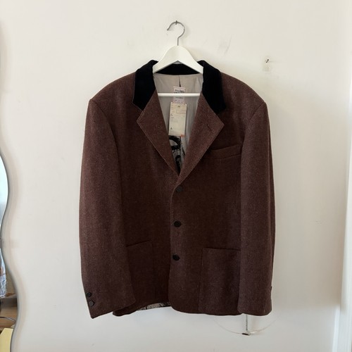 Jean Paul Gaultier, Jean Paul Gaultier Vintage 90s Wool Blazer Jacket Velvet Collar Made in Italy