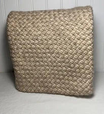 West Elm Heathered Basketweave Wool Pillow Cover ~ 20” x 20” ~ Natural