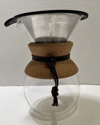 Bodum 8 Cup 34oz Pour Over Coffee Maker: Drip Coffee Pot with Permanent Screen