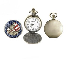 Invicta Vintage Pocket Watch 47mm Model 49008 USA Eagle In God We Trust w/ Box