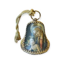 Reuge 1978 Music Box Bell Christmas Ornament The First Noel Switzerland Velvet 