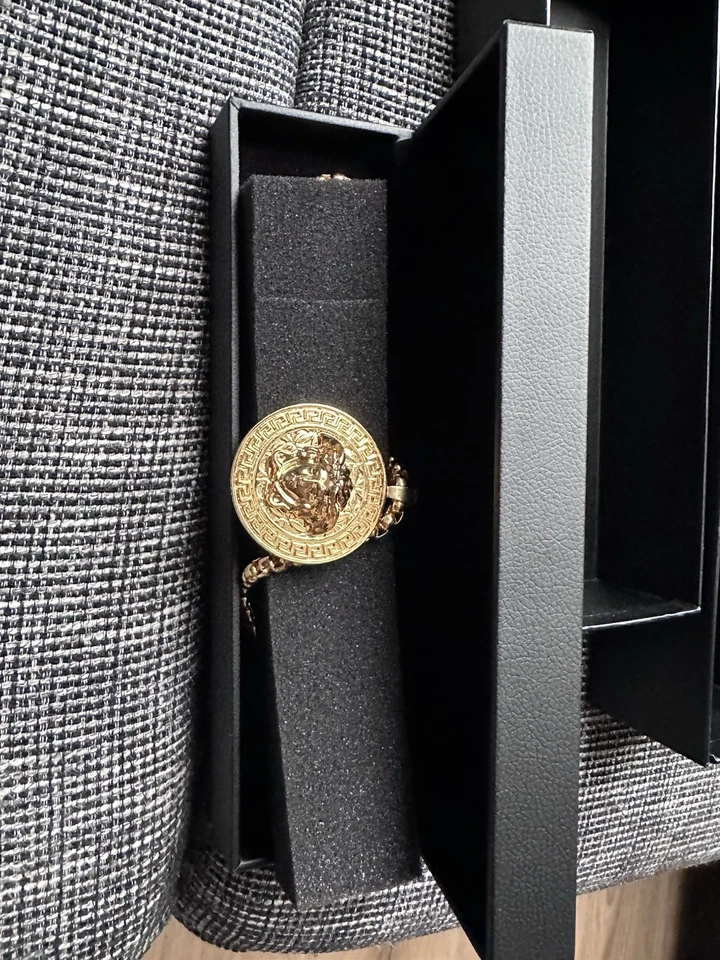 Gianni Versace Medusa Halskette Luxus Designer Schmuck Vergoldet - Bild 4 von 4