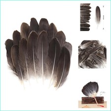 120pcs Natural Gray Natural Goose Feathers Natural Bulk 6-8 inch 15-20cm for Cra