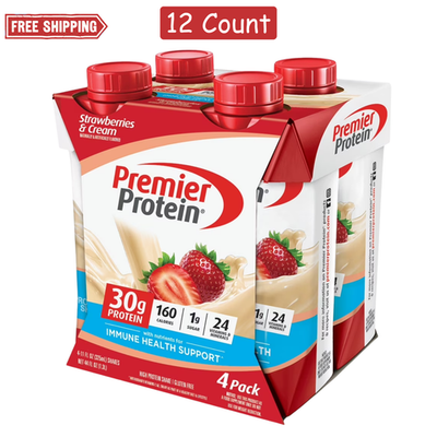 #ad #ad Premier Protein Shake Strawberries amp; Cream 30g Protein 11.5 fl oz 4 Ct $8.52