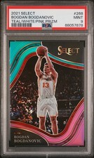 2021 PANINI SELECT TEAL/WHITE/PINK PRIZM #268 BOGDAN BOGDANOVIC 36/49 PSA 9